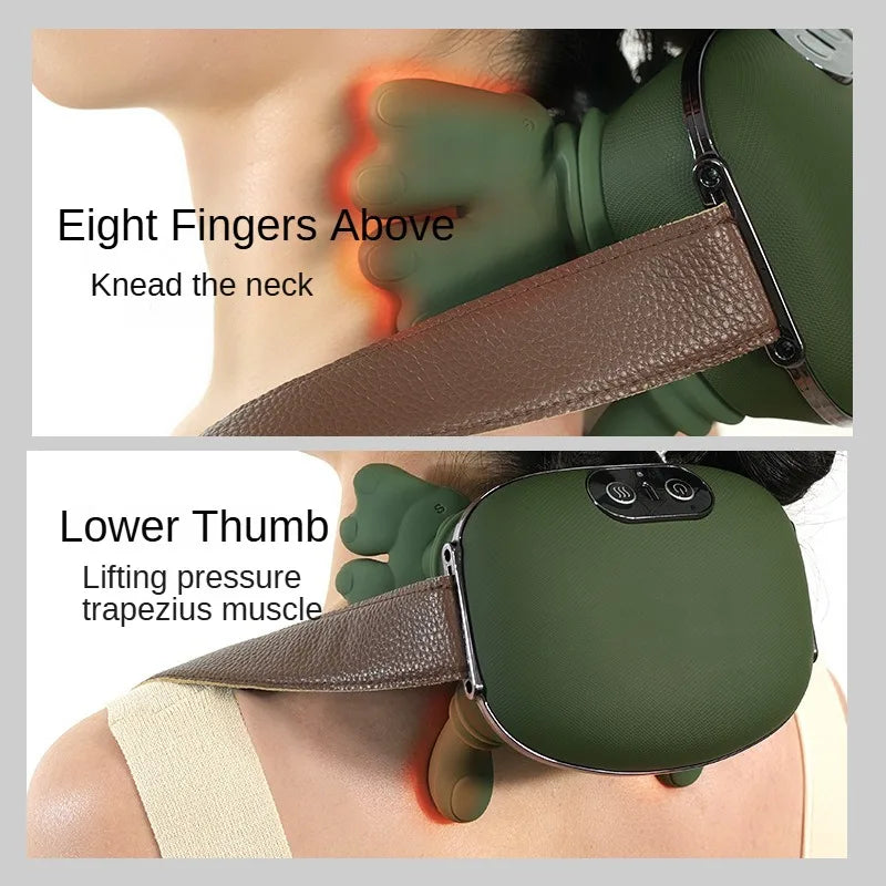 Masseur Cervical Chauffant Portable LUMIA™ – Relaxation du Cou & du Dos (3 Modes)