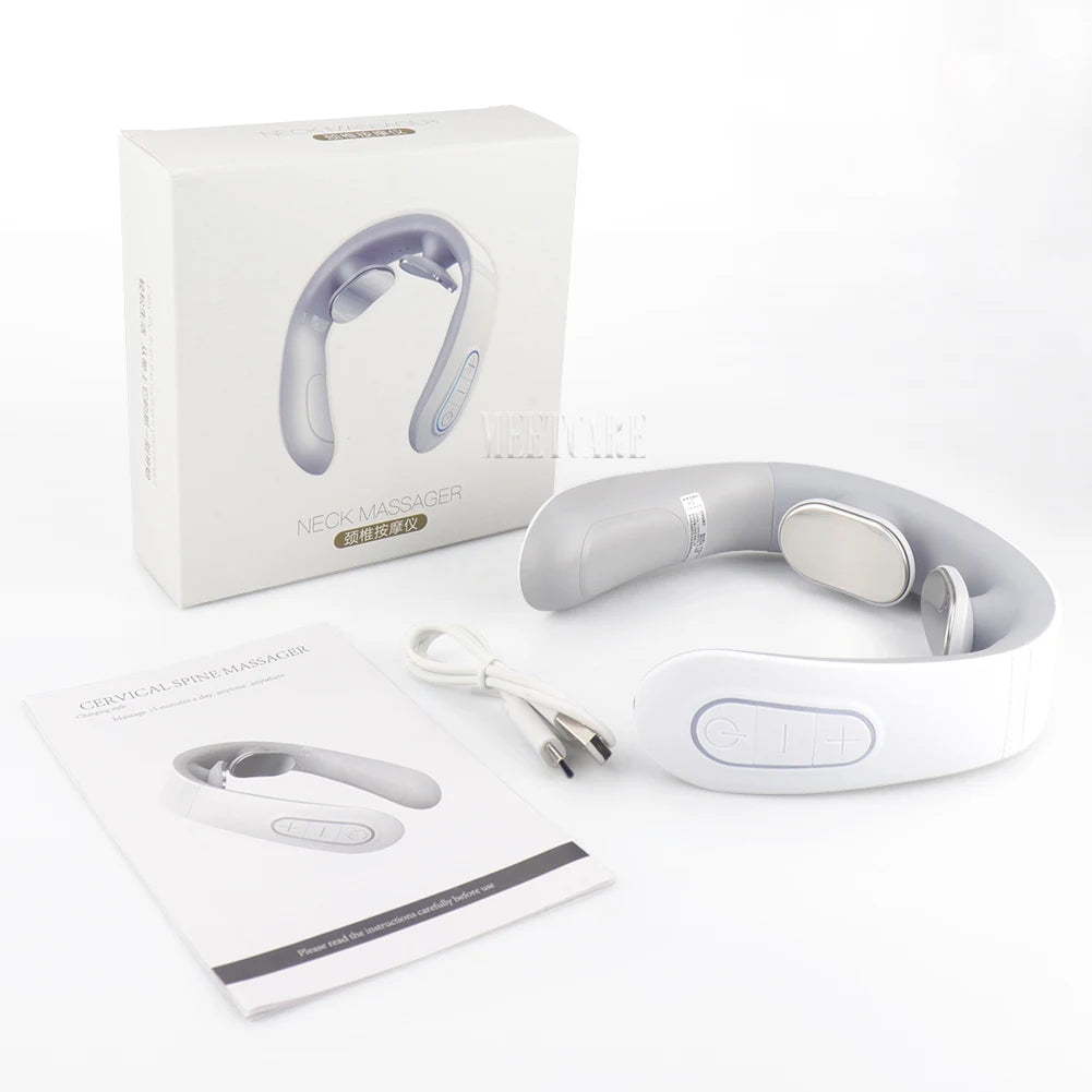Masseur Cervical Électrique LUMIA™ – Impulsions Relaxantes & Chaleur Apaisante