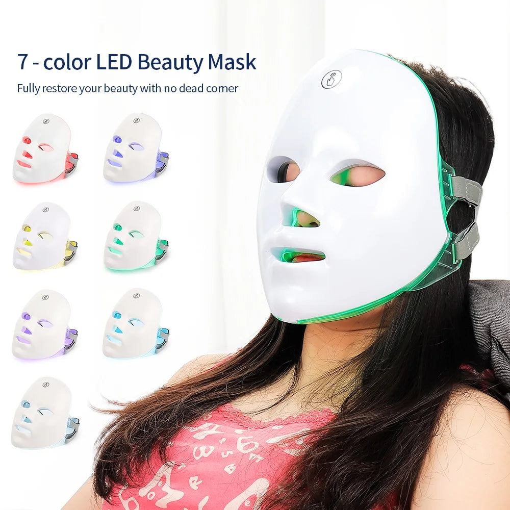 Masque Facial LED 7 Couleurs LUMIA™ – Rituel Beauté Lumineux à Domicile