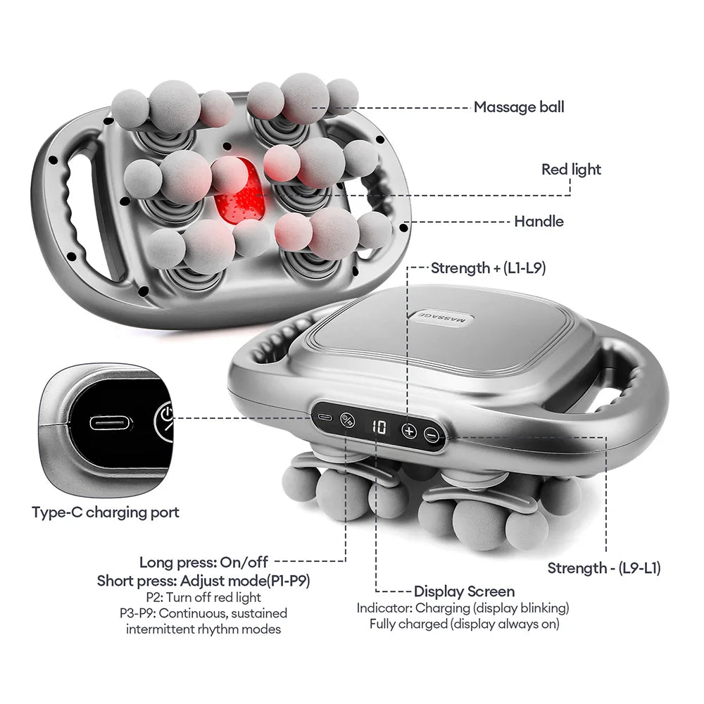 Pistolet de Massage Haute Fréquence LUMIA™ – Relaxation Musculaire & Récupération Corps Entier
