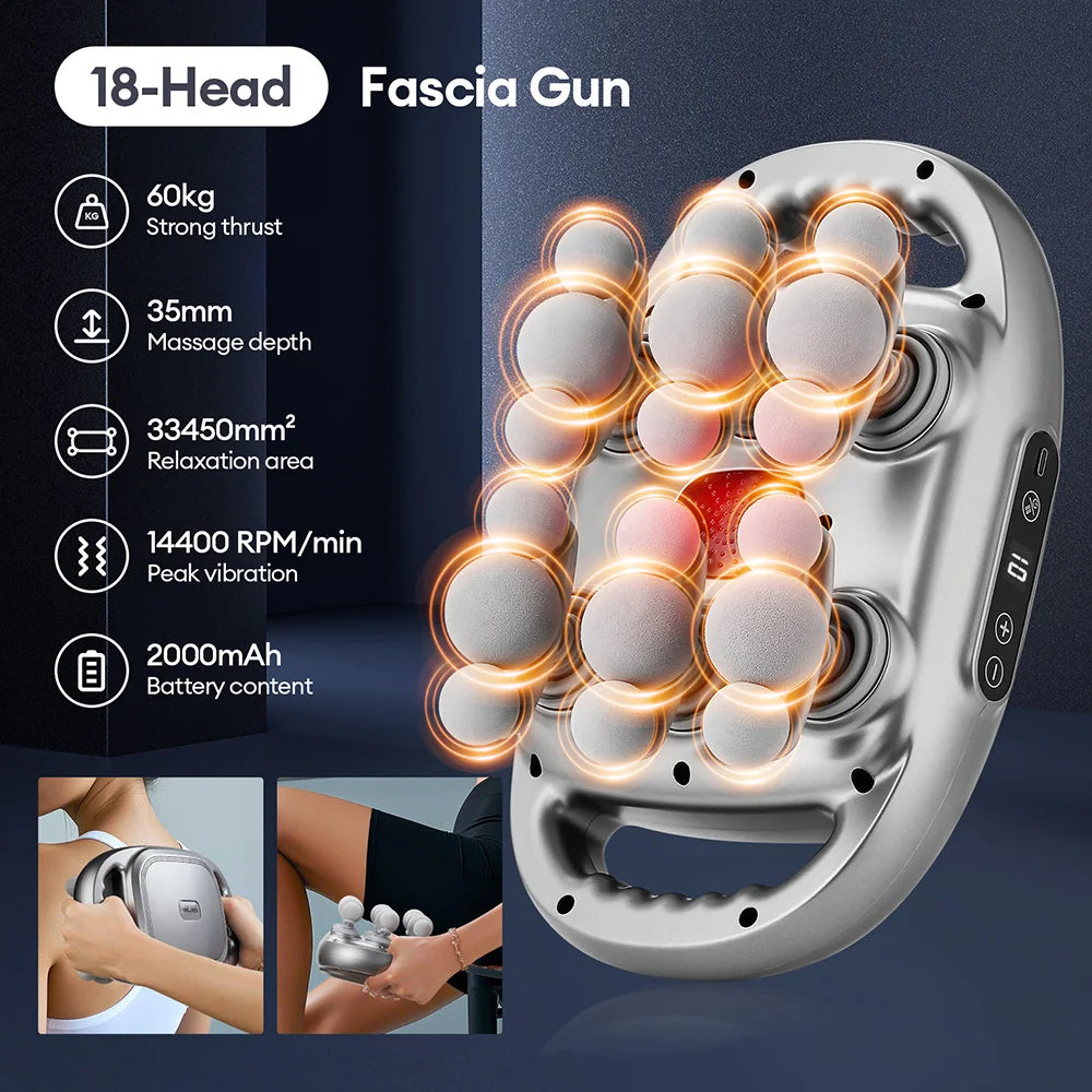 Pistolet de Massage Haute Fréquence LUMIA™ – Relaxation Musculaire & Récupération Corps Entier