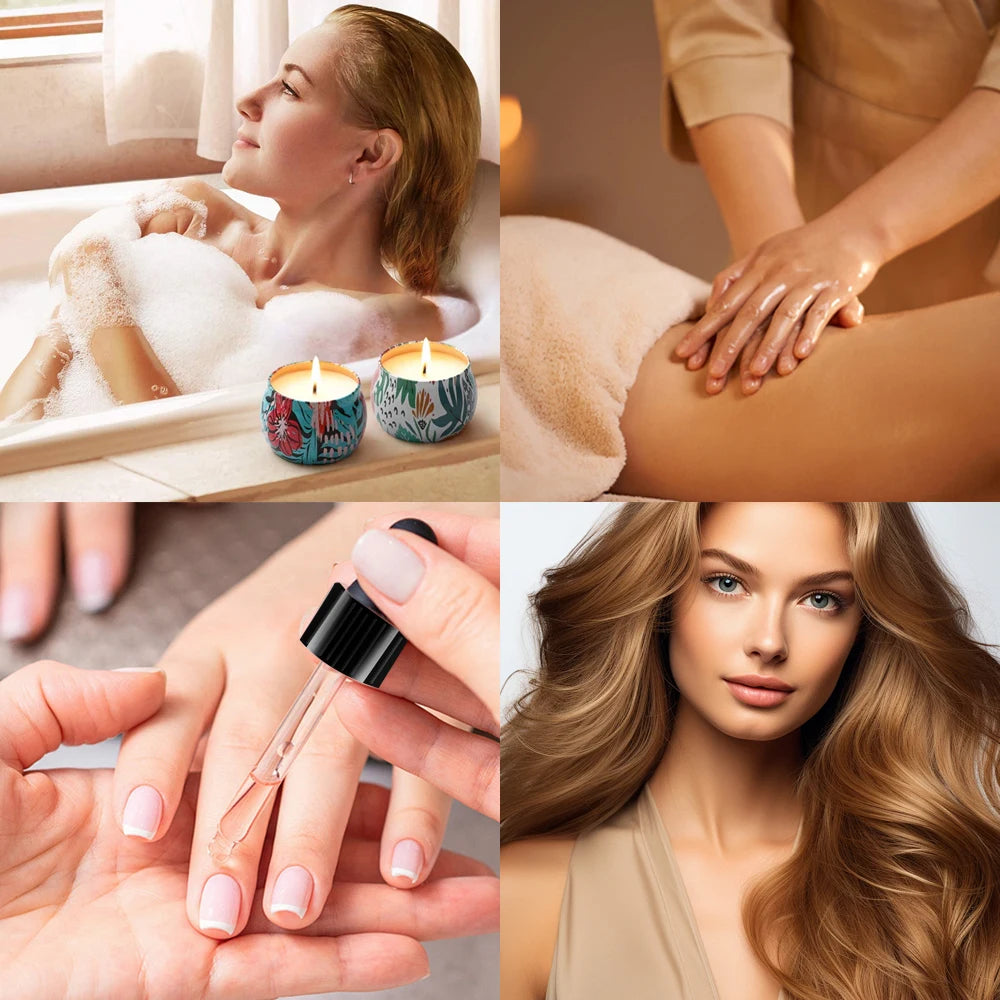 Huile de Massage à la Rose LUMIA™ – Soin Hydratant Visage & Corps, Rituel Douceur