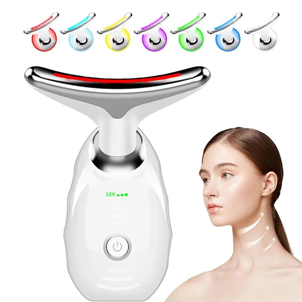 Masseur Facial LED 7 Couleurs LUMIA™ – Rituel Beauté Visage & Cou