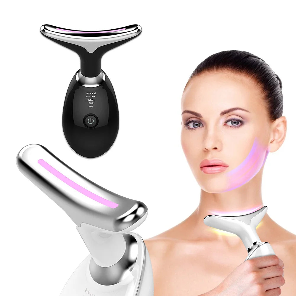 Masseur Visage & Cou LED LUMIA™ – Rituel Beauté Tonicité & Éclat