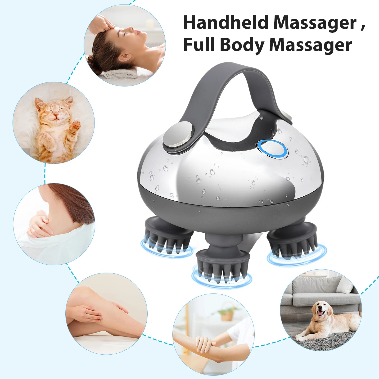 Masseur Électrique du Cuir Chevelu LUMIA™ – Pétrissage Relaxant & Détente Profonde