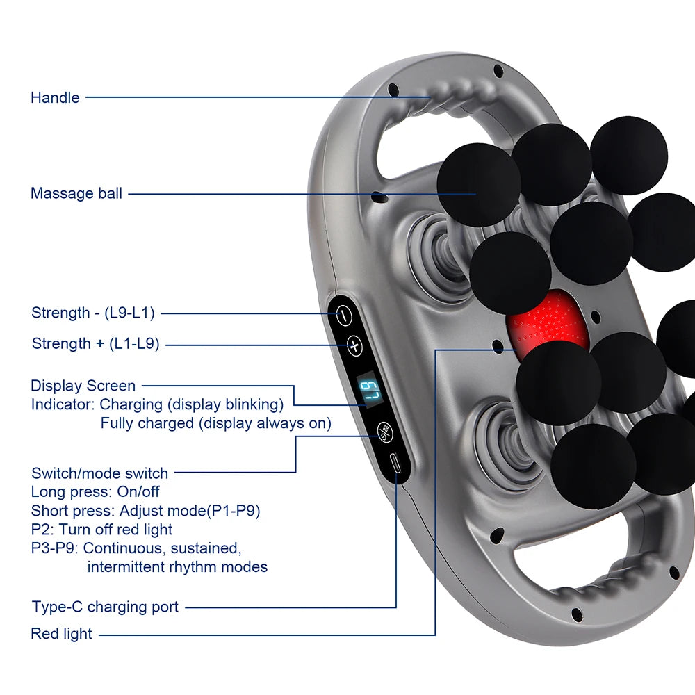 Pistolet de Massage Haute Fréquence LUMIA™ – Relaxation Musculaire & Récupération Corps Entier