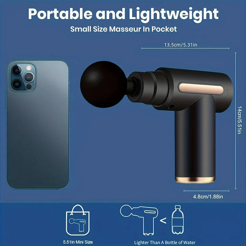 Pistolet de Massage Multifonction LUMIA™ – Relaxation Musculaire & Récupération Active