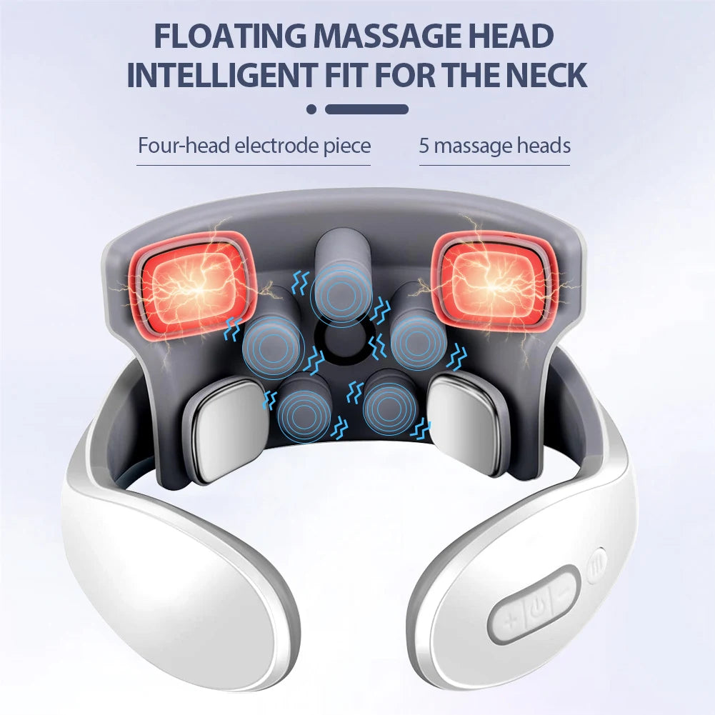 Masseur Cervical Électrique LUMIA™ – Impulsions Relaxantes & Chaleur Apaisante