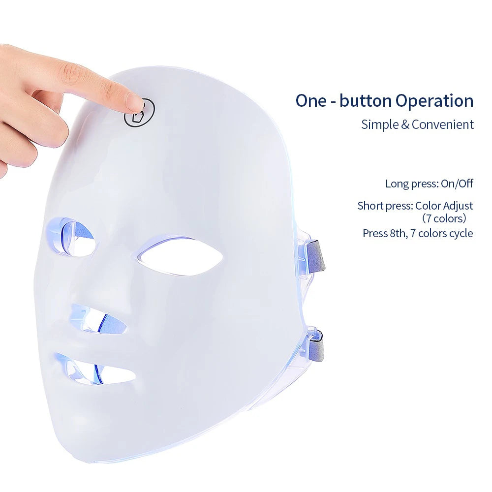 Masque Facial LED 7 Couleurs LUMIA™ – Rituel Beauté Lumineux à Domicile