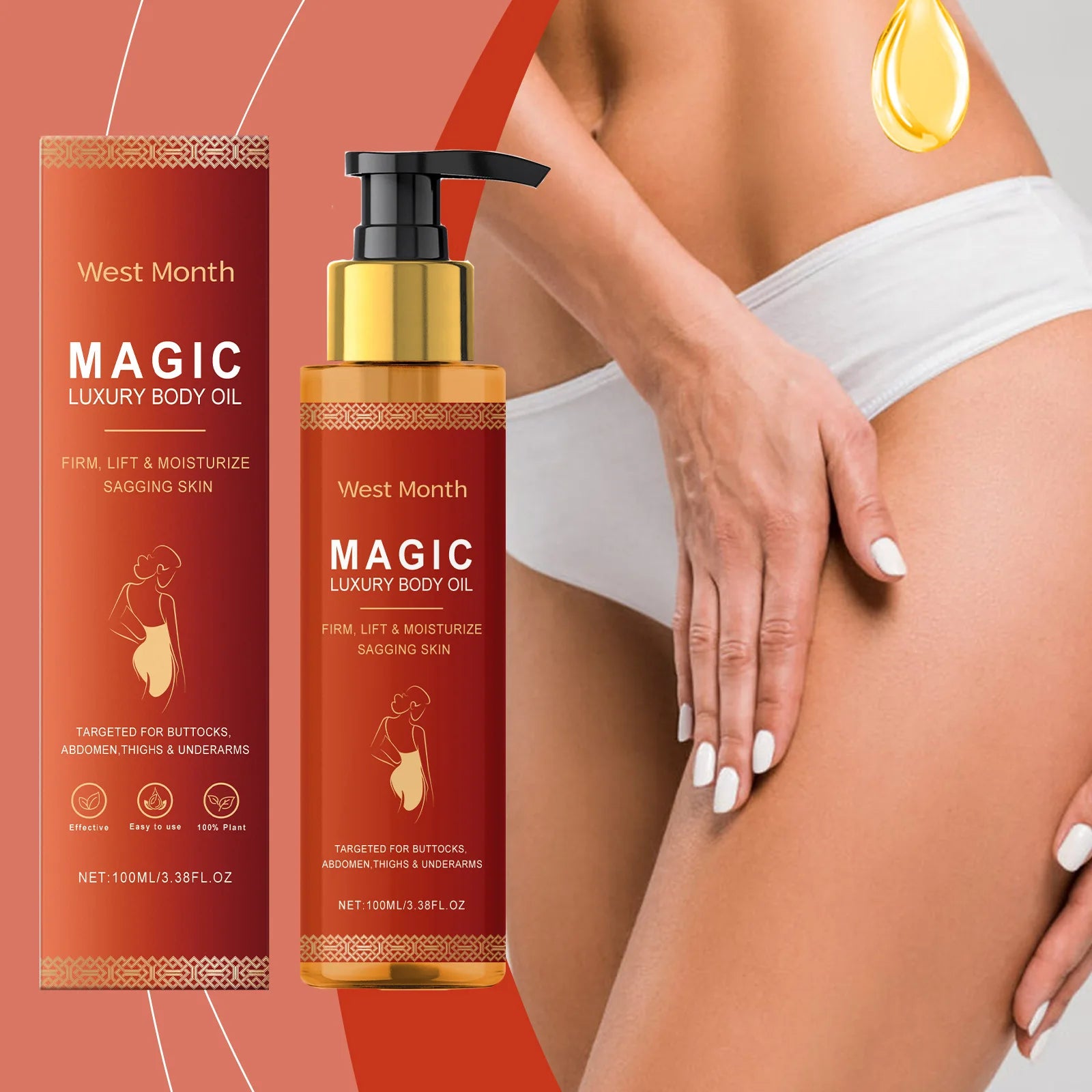 Huile Corporelle de Luxe LUMIA™ – Hydratation Intense & Rituel Massage Sensoriel