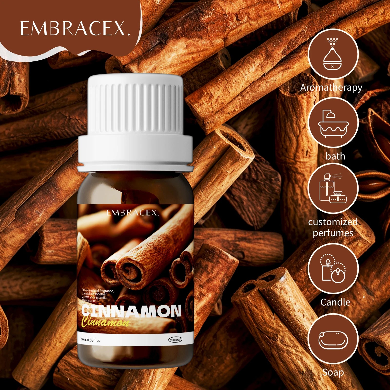 Huile Essentielle de Cannelle Écorce LUMIA™ – 100% Pure, Épices Chaudes & Rituels Sensoriels (10 ml)