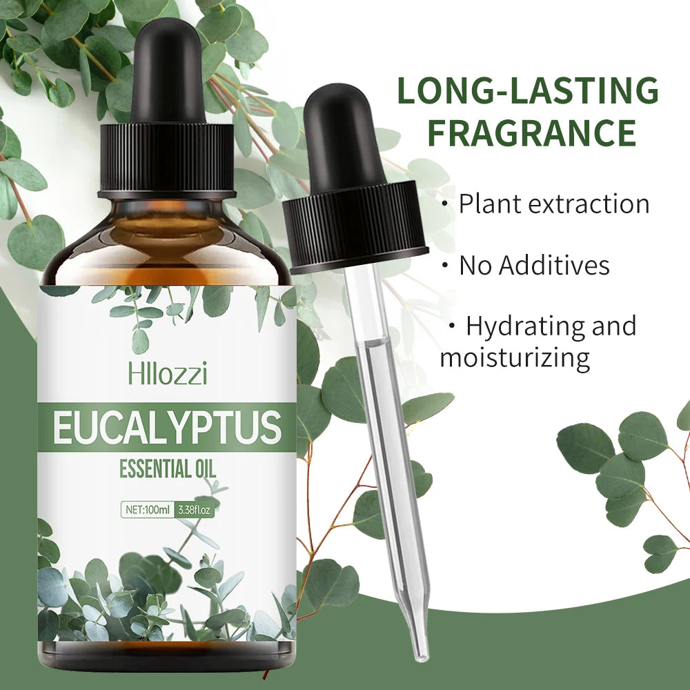 Huile Végétale de Massage à l’Eucalyptus LUMIA™ – Hydratation & Fraîcheur Relaxante