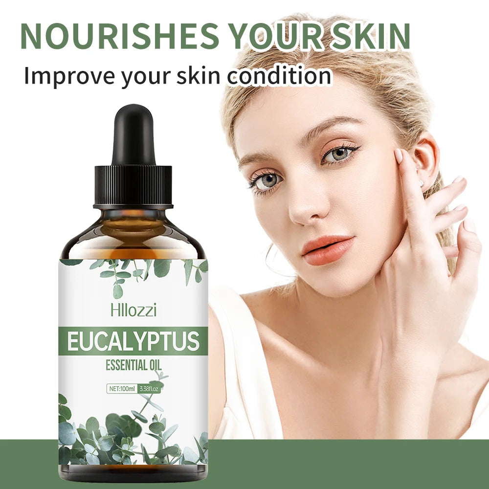 Huile Végétale de Massage à l’Eucalyptus LUMIA™ – Hydratation & Fraîcheur Relaxante